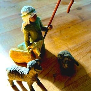 Demdaco Willow Tree Shepherd and Stable Animals Figurine